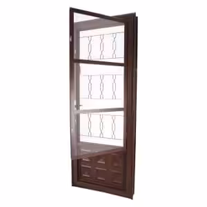 Porta de abrir Corten Ideal - com postigo grade elo