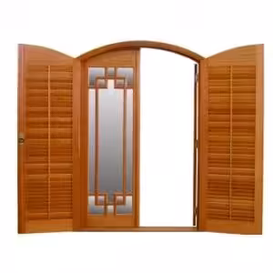 Porta Balcão Veneziana de Abrir - Modelo 27 em arco
