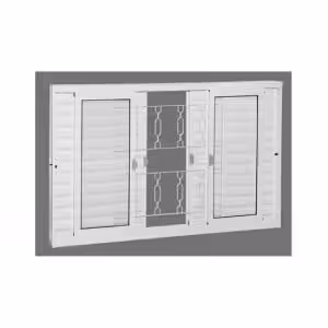 Veneziana de correr Ideal - 06 folhas com grade elo