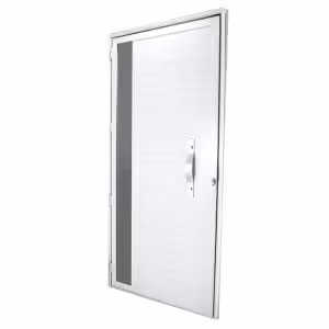 Porta de giro Nobre - Lambri com visor e puxador oval