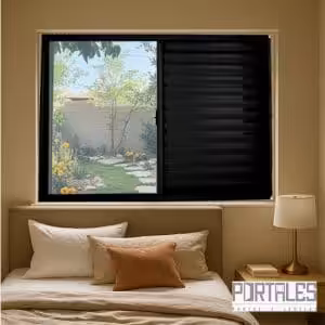 Veneziana de correr Classic Black - 03 folhas sem grade