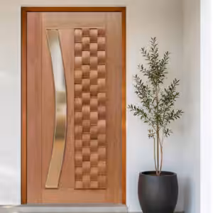 Porta Couro para vidro em arco