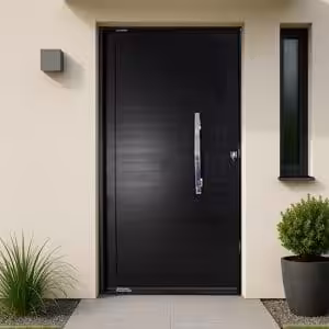 Porta Pivotante Nobre Black - Lambri com puxador curvo