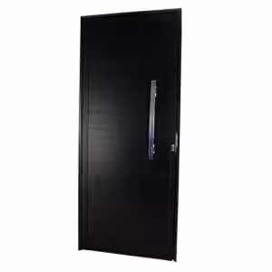 Porta de abrir Lambri com puxador curvo - Nobre Black