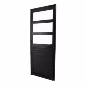 Porta de abrir Veneziana 03 Vidros - Nobre Black
