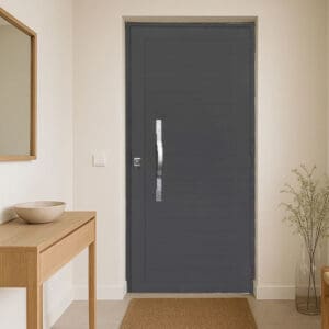 Porta de giro Nobre Black - Lambri com puxador oval
