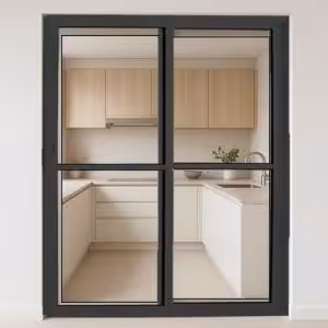 Porta de correr sacada L25 Black - 02 Folhas