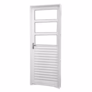 Porta de abrir Ideal mista laminada 3 vidros