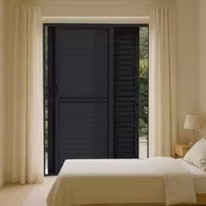 Porta Balcão de correr L25 Black - 03 folhas móveis