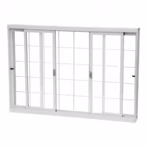 Janela de correr Ideal - grade quadriculada