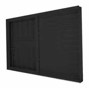 Veneziana de correr Nobre Black - 03 folhas com grade