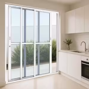 Porta de correr sacada L25 - 03 folhas móveis