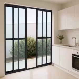 Porta de correr sacada L25 Black - 04 Folhas
