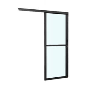 Porta de correr suspensa Nobre Black - 02 vidros
