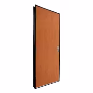 Porta de giro Standard Alumínio Black - Mogno