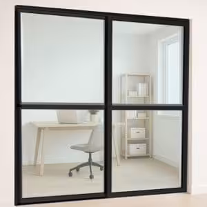 Porta de correr sacada Nobre Black - 02 folhas