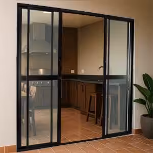 Porta de correr sacada Nobre Black - 04 folhas