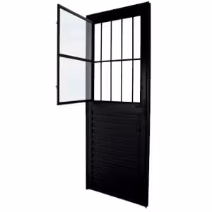 Porta de giro Nobre Black - Lambri com postigo