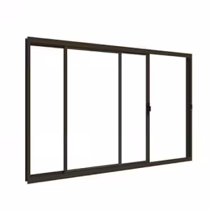 Janela de correr Classic bronze - 02 folhas sem grade fecho de sobrepor