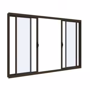 Janela de correr Classic bronze - 04 folhas sem grade fecho de sobrepor