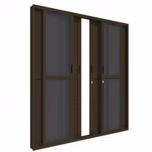 Porta Balcão de correr Classic bronze - 06 folhas com travessa