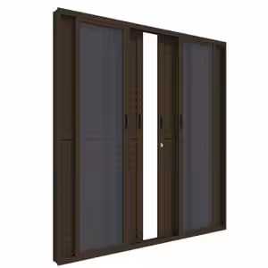 Porta Balcão de correr Classic bronze - 06 folhas sem travessa