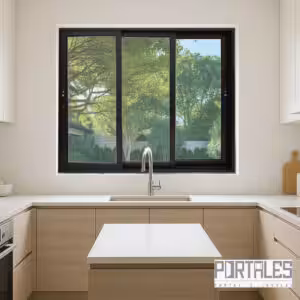 Janela de correr L25 Black - 03 folhas móveis