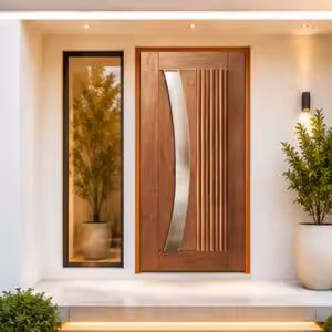 Porta Barcelona para vidro em arco