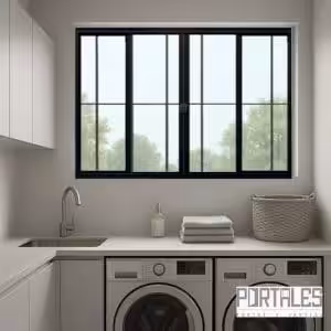 Janela de correr Modular Black - 04 folhas com grade
