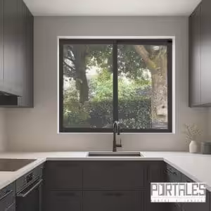 Janela de correr L25 Black - 02 folhas sem grade