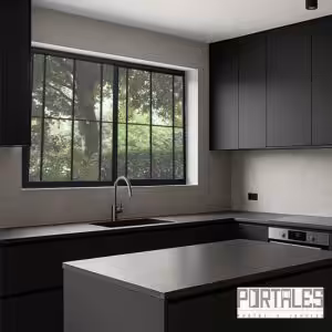 Janela de correr Modular Black - 02 folhas com grade