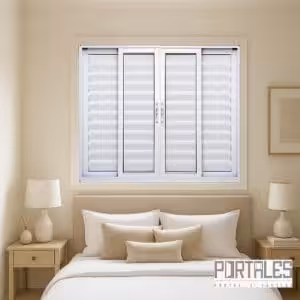 Veneziana de correr L25 - 06 folhas sem grade