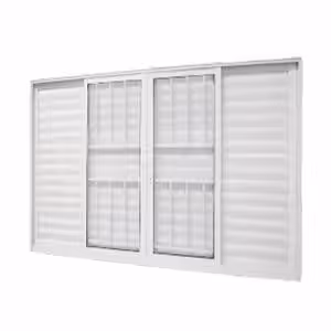 Veneziana de correr L25 - 06 folhas com grade