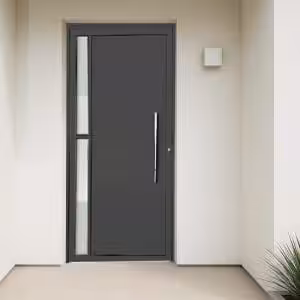 Porta de giro L25 Black - Lambri 02 vidros e puxador