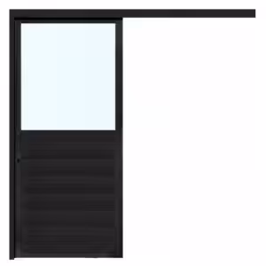 Porta de correr suspensa Nobre Black - Mista Lambri