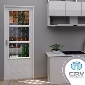 Porta de Giro Ideal - com Postigo e Grade Elo