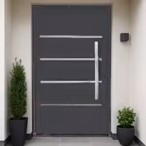 Porta Pivotante L25 Black - com friso